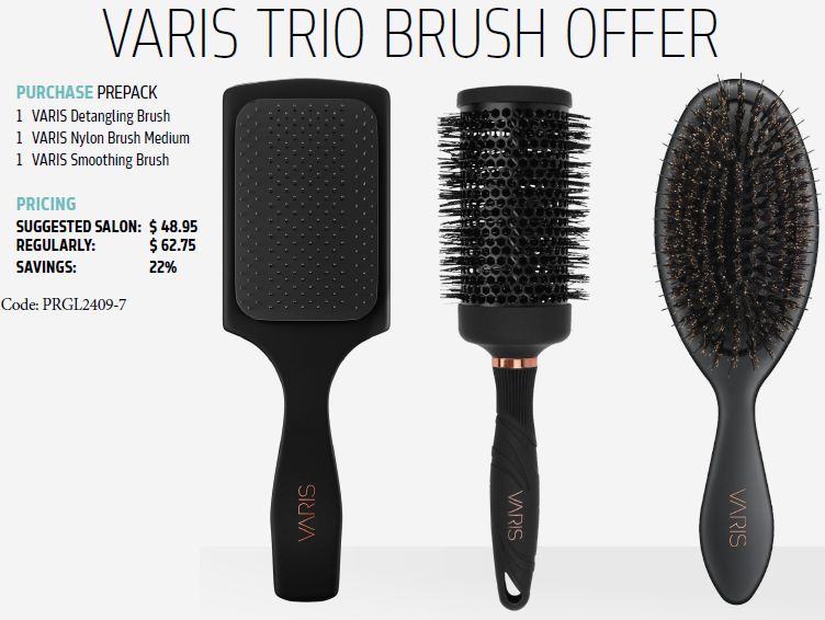 PRGL2409-7 Varis Brush Trio Kit